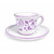 Arabesco Violet espresso cup and saucer