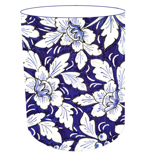 Toothbrush ceramics floreale blu