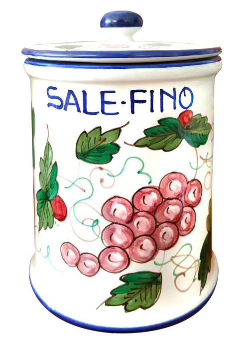 Deruta Ceramics Salt Jar Ceramic Pottery Jar Handmade