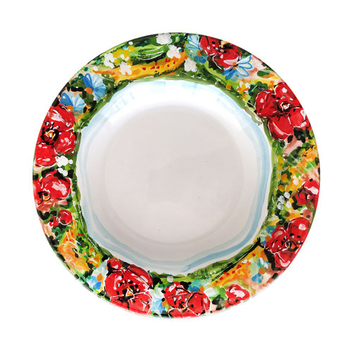 Majolica Plate Ceramic Pasta Dish Umbria 10 In (25cm)