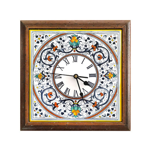 Pottery Handmade Wall Clock | Ricco Deruta decoration