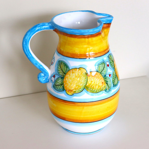 Pitcher Handpainted | Italian Pottery Pitcher Lemons