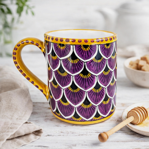Mug Peacock Purple