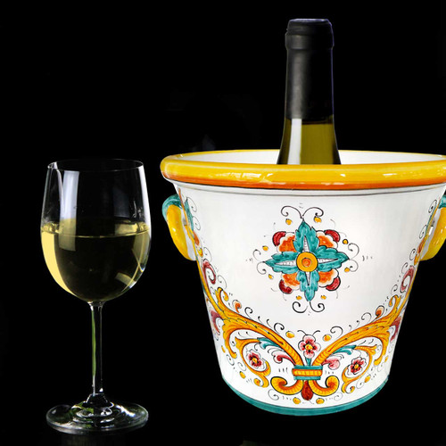 Ceramic wine bottle holder Italian Decor