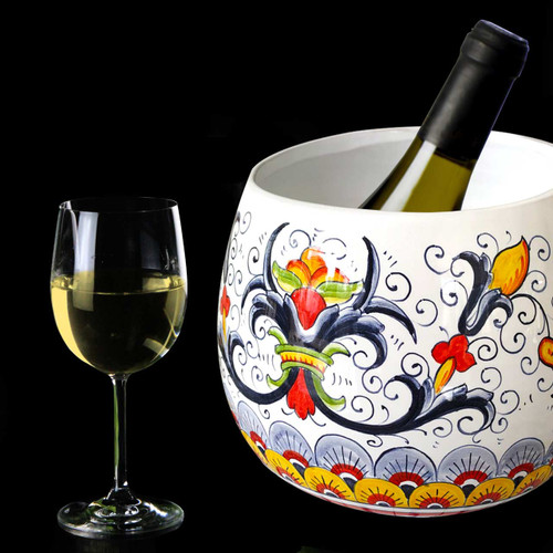 Ceramic drinking glasses  Deruta pottery wine glasses