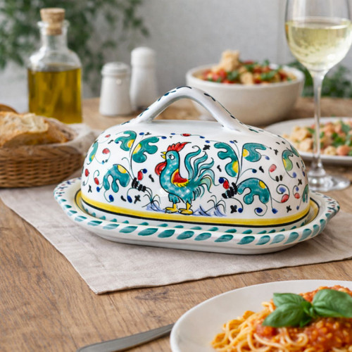 Butter Dish "Galletto Green"