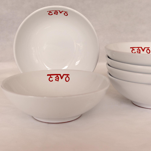 Italian ceramic pasta bowl with customizable inscription