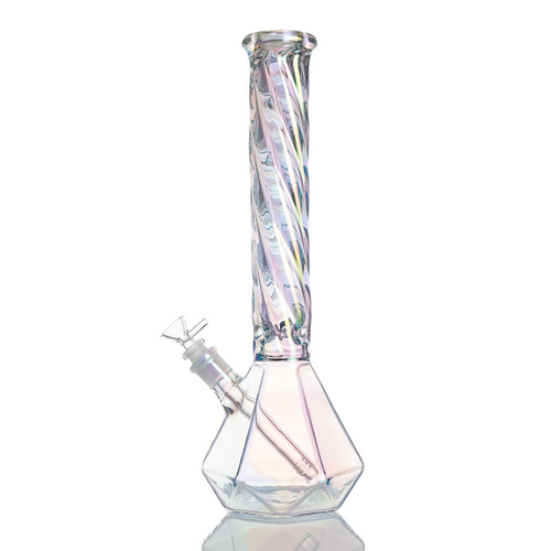 16” Diamond Base Beaker, Rainbow 16” Diamond Base Beaker, Rainbow