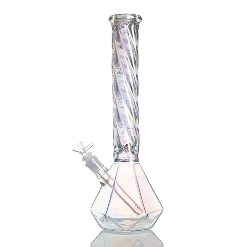 16” Diamond Base Beaker, Rainbow