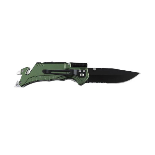 Xtreme | 8.15″ Pocket Knife – 9CR18 Stainless Steel Folding Blade with Flashlight & Rescue Tools