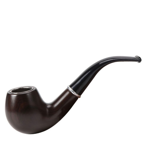 6" Brown Gentle Fancy Wood Tobacco Pipe