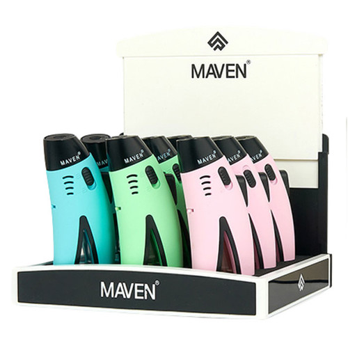 Maven Black, Pink & Green Razor Pocket Torch Lighter