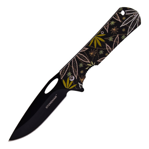 Colorburst Cannabis Spectrum Leaf 8 Inches Folding Knife