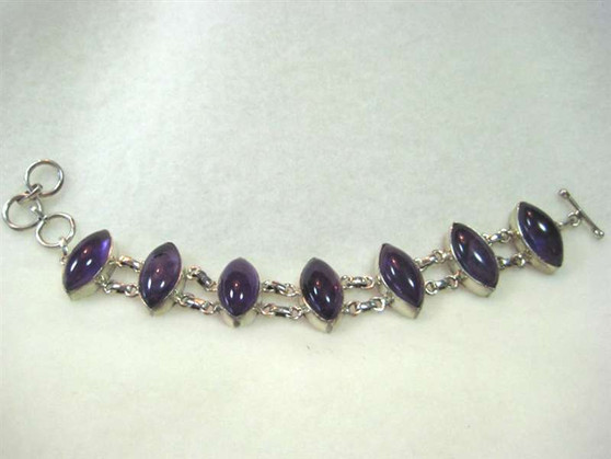 Amethyst .925 Sterling Silver Bracelet
