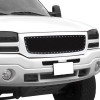 2003-2006 GMC Sierra 1500 Rivet Style Black Stainless Steel Mesh Grille Insert