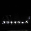 1999-2006 Volkswagen Golf Mk4 GTI/R32 Cabrio Projector Headlights w/ R8 Style LED Light Strip (Matte Black Housing/Clear Lens)