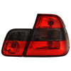 1999-2001 BMW E46 3 Series Sedan Tail Lights (Chrome Housing/Red Smoked Lens)