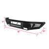 2009-2014 Ford F-150 Black Heavy Duty Steel Front Bumper w/ LED Light Ports