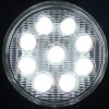 Universal Off Road 6000K Flood Beam 27W 9-LED Round Fog Light - 4PC (Black Aluminum Housing/Glass Lens)