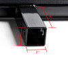 Universal Black Stainless Steel Hitch Mounted Step & Protector For 2" Hitch Receiver