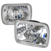 Universal 7"x6" H4 Crystal Headlights (Chrome Housing/Glass Lens)