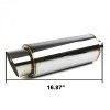 Universal 2.5" Inlet/4" Outlet Stainless Steel Muffler w/ Fireball Style Tip