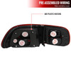 1992-1995 Honda Civic 3DR Hatchback Tail Lights (Chrome Housing/Red Smoke Lens)