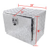 Universal 24" Heavy Duty Silver Aluminum Underbody Truck Tool Box w/ T-Handle Latch, Lock, & Keys