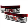 1983-1987 Toyota Corolla AE86 Hatchback Tail Lights (Chrome Housing/Red Clear Lens)