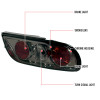 1989-1994 Nissan 240SX S13 Hatchback Tail Lights (Chrome Housing/Smoke Lens)