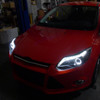 2012-2014 Ford Focus Halo Projector Headlights w/ LED Light Strip (Matte Black Housing/Clear Lens)