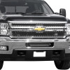 2014-2015 Chevrolet Silerado 1500 Rivet Style Black Stainless Steel 2PC Mesh Grille Insert