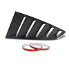 2015-2018 Ford Mustang Black ABS Quarter Window Louvers