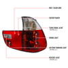 2000-2006 BMW E53 X5 Tail Lights (Chrome Housing/Red Clear Lens)