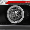 2006-2008 BMW E90 3 Series Sedan Dual Halo Projector Headlights w/ LED Light Strip & LED Turn Signal Lights (Matte Black Housing/Clear Lens)