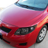 2009-2010 Toyota Corolla Factory Style Crystal Headlights w/ Amber Reflector (Matte Black Housing/Clear Lens)