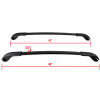 2010-2017 Subaru Impreza Sport/XV Crosstrek Black Powder Coated Aluminium Roof Rack Cross Bars