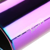 Universal 2.5" Inlet/3.875" Outlet Rainbow Stainless Steel Angled Burnt Purple Exhaust Tips - 2PC
