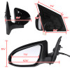 2014-2018 Toyota Corolla Glossy Black 9-Pin Power Adjustable, Auto-Fold, & Heated Side Mirror w/ LED Turn Signal Light - Driver Side Only