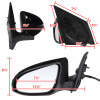 2014-2018 Toyota Corolla Glossy Black 7-Pin Power Adjustable & Heated Side Mirror w/ LED Turn Signal Light - Driver Side Only