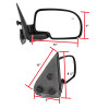 1999-2002 Chevrolet Silverado/Tahoe/Suburban GMC Sierra/Yukon Black Power Adjustable & Heated Side Mirror - Passenger Side Only