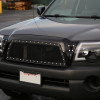 2005-2011 Toyota Tacoma Glossy Black ABS Rivet Style Grille w/ Stainless Steel Mesh