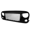 2007-2018 Jeep Wrangler Matte Black Rivet Style Mesh Grille