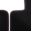 1994-2001 Acura Integra Coupe Black Front & Rear Carpet Floor Mats w/ Red Stitching - 4PC