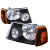 2001-2011 Ford Ranger Factory Style Headlights w/ Amber Lens Corner Signal Lights (Matte Black Housing/Clear Lens)