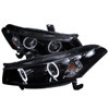 2008-2012 Honda Accord Coupe Dual Halo Projector Headlights (Glossy Black Housing/Smoke Lens)