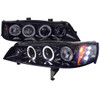 1994-1997 Honda Accord Dual Halo Projector Headlights (Glossy Black Housing/Smoke Lens)