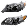 2012-2014 Toyota Camry Projector Headlights w/ Amber Reflectors (Jet Black Housing/Clear Lens)