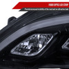 2007-2011 Honda CR-V LED Bar Projector Headlights (Glossy Black Housing/Smoke Lens)