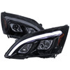 2007-2011 Honda CR-V LED Bar Projector Headlights (Glossy Black